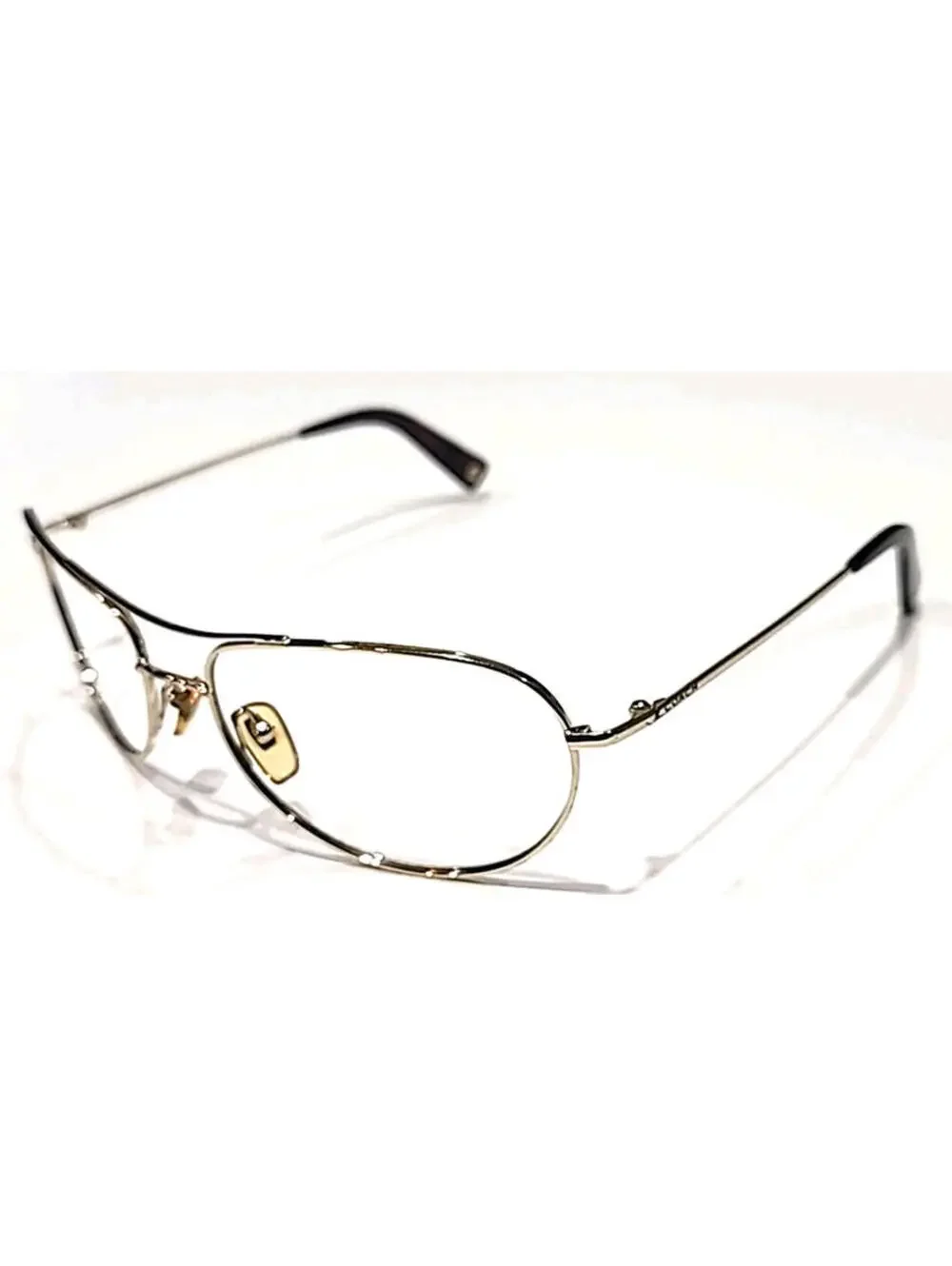 Coach S538 No Lenses Gold Metal Oval Sunglasses Frame Only 61-16 130